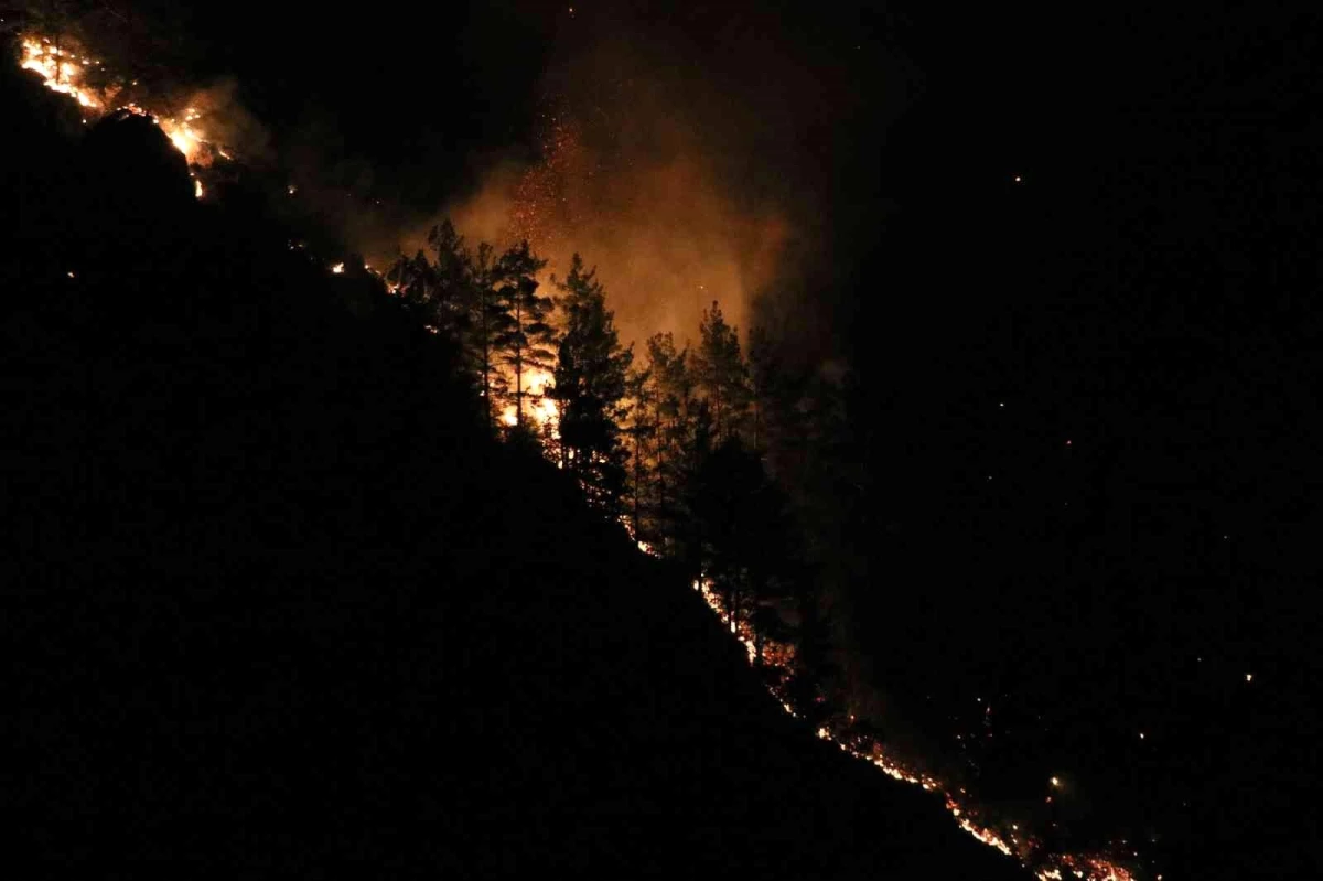 Alanya’daki orman yangına yakın yerleşim yeri boşaltıldı