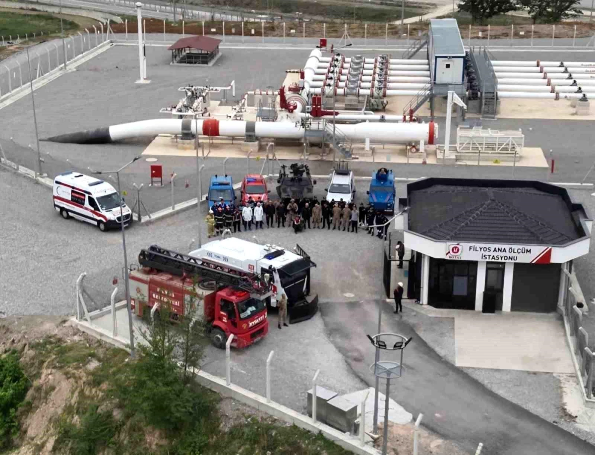 Zonguldak'ta BOTAŞ'a ait tesislere tatbikat yapıldı