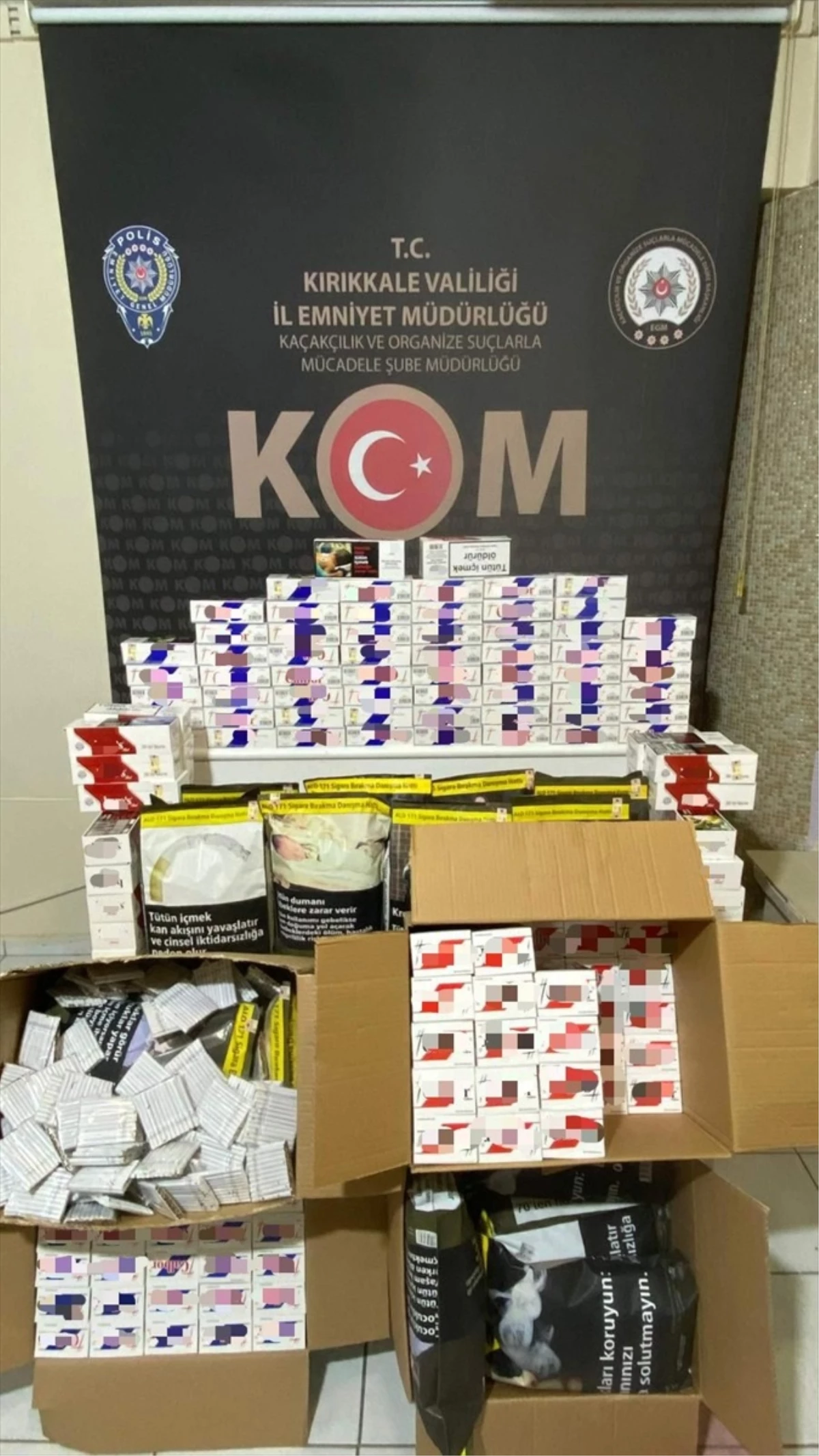 Kırıkkale'de 39 Bin Makaron ve 28 Kilogram Sahte Bandrollü Tütün Ele Geçirildi