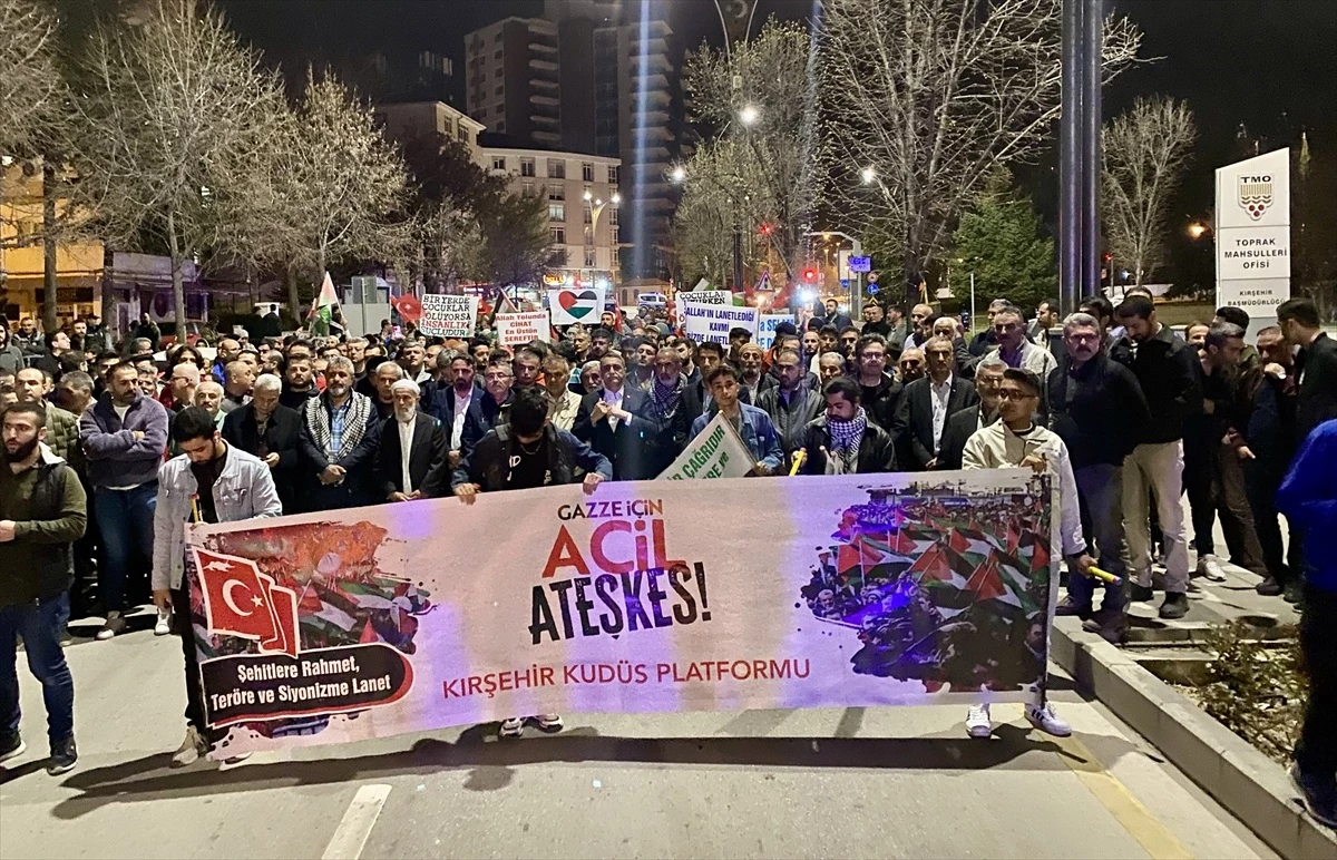 Kırşehir Kudüs Platformu İsrail’in Gazze saldırılarını protesto etti