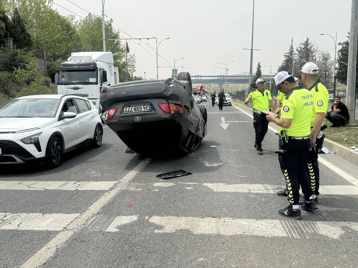 Malatya'da otomobil takla attı, 1 kişi yaralandı