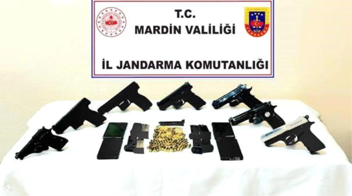 Mardin'de düzenlenen operasyonda 7 tabanca ele geçirildi