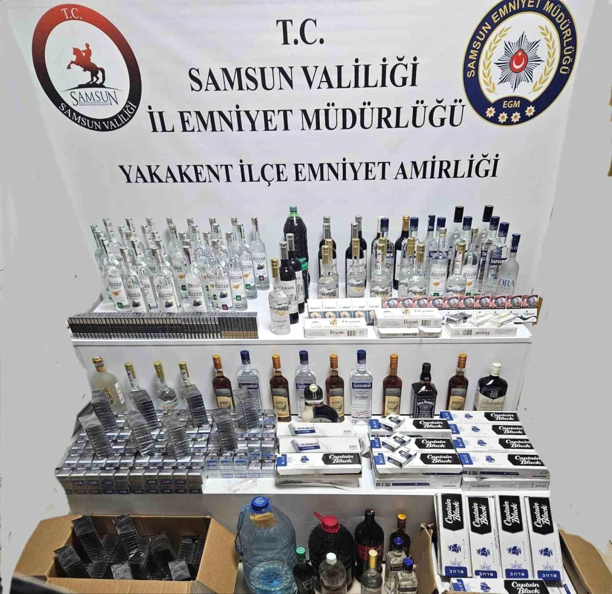 Samsun'da Kaçak İçki ve Sigara Operasyonu