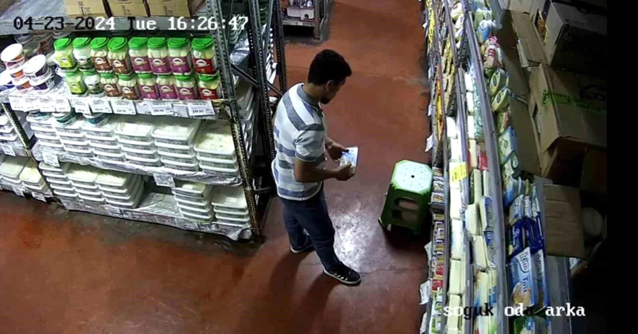 Şanlıurfa’da Marketten Kaşar Peyniri Çalan Şüpheli Güvenlik Kamerasına Yakalandı