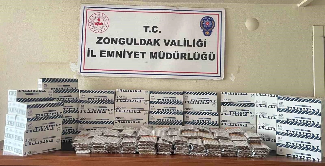 Zonguldak’ta Kaçakçılık Operasyonu: 24 Bin 400 Makaron Ele Geçirildi