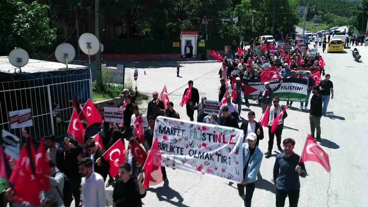 Amasya’da Üniversite Öğrencileri Filistin İçin Yürüdü