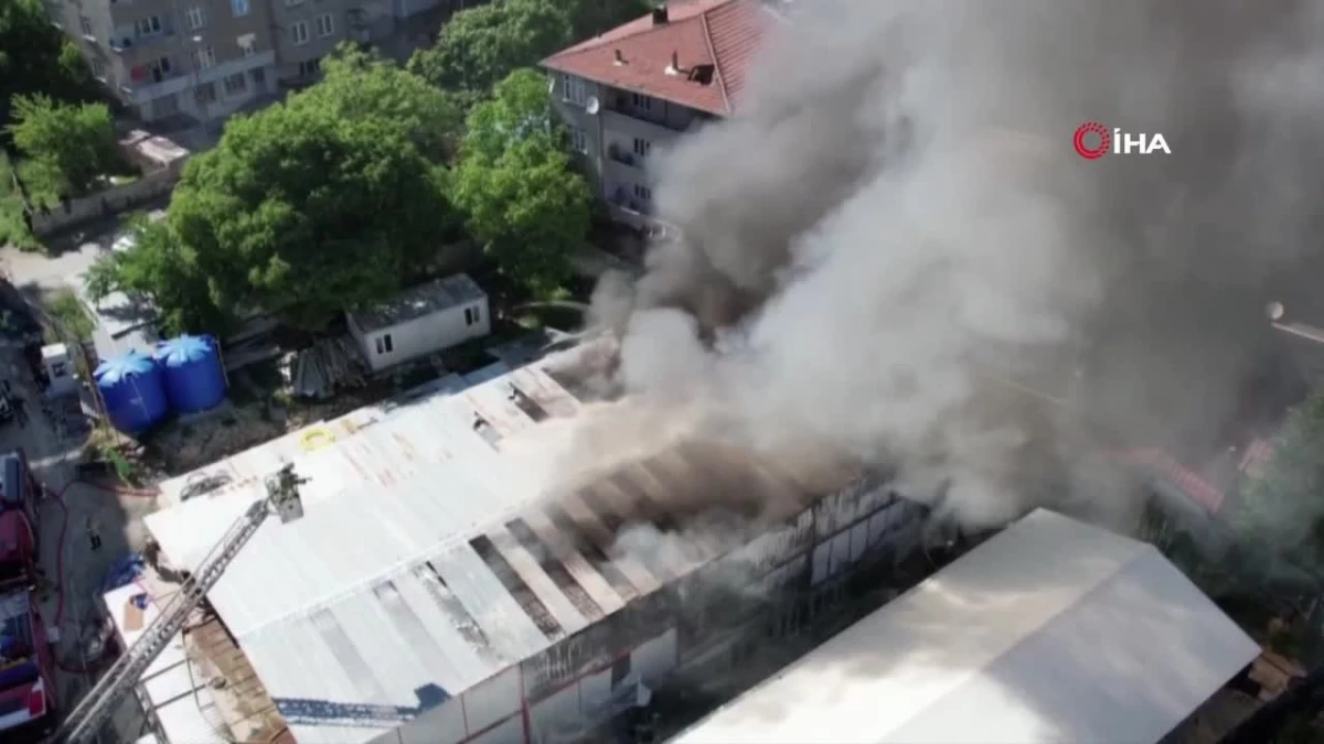 Başakşehir'de işçilerin kaldığı 2 katlı yatakhanede korkutan yangın