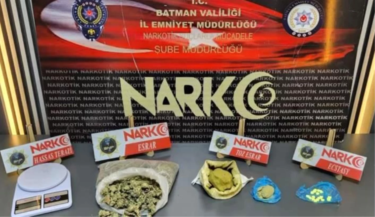 Batman'da Narkotik Operasyonunda 2 Kilodan Fazla Uyuşturucu Ele Geçirildi