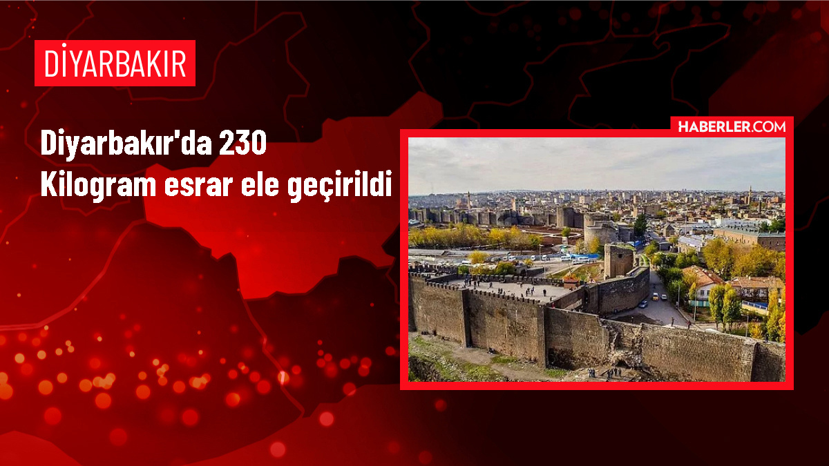 Diyarbakır’da 230 Kilogram Esrar Ele Geçirildi