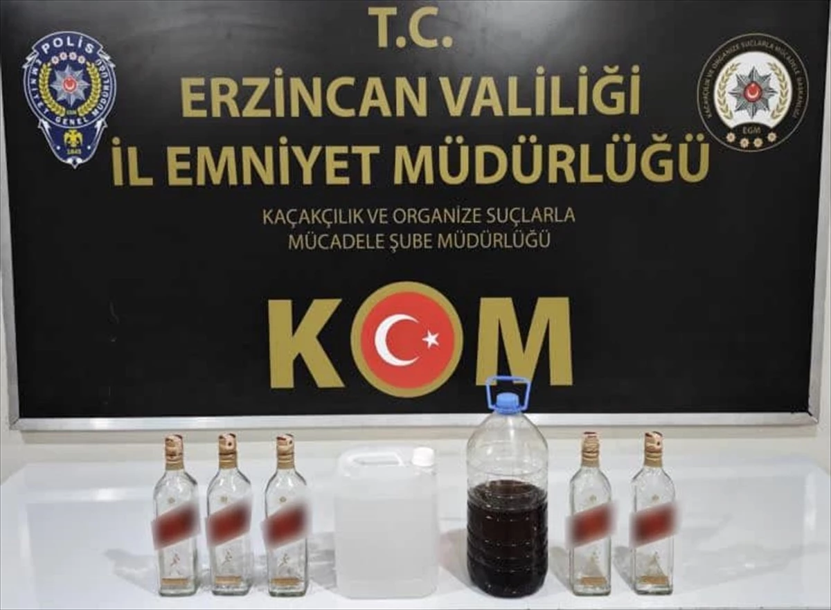 Erzincan’da sahte içki operasyonu: 1 şüpheli gözaltına alındı