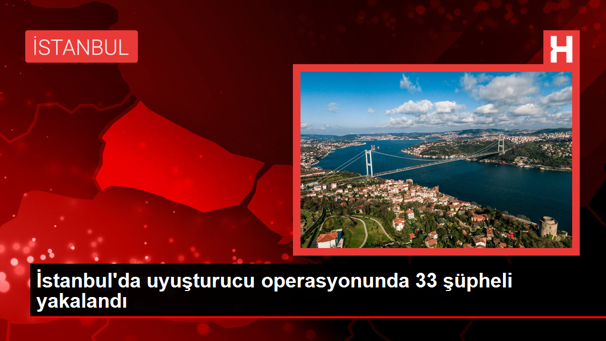 İstanbul’da uyuşturucu operasyonunda 33 şüpheli yakalandı