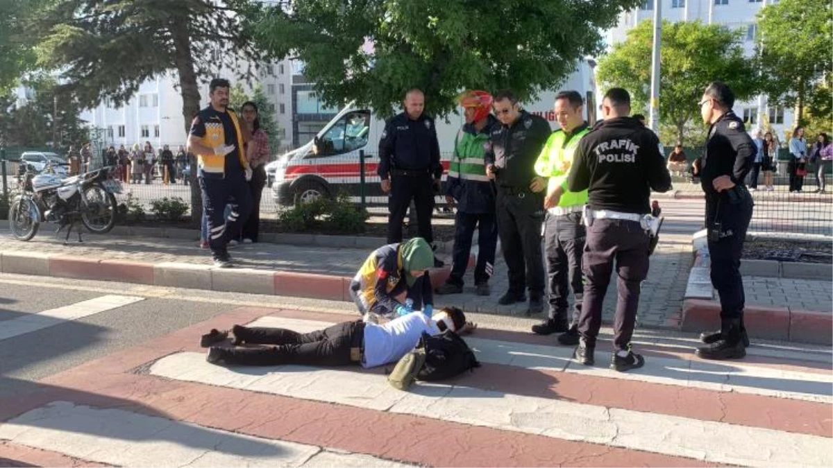 Karaman’da motosiklet ile bisikletin çarpıştığı kazada 2 kişi yaralandı