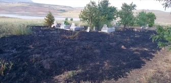 Tunceli’de mezarlık alanında çıkan yangın söndürüldü