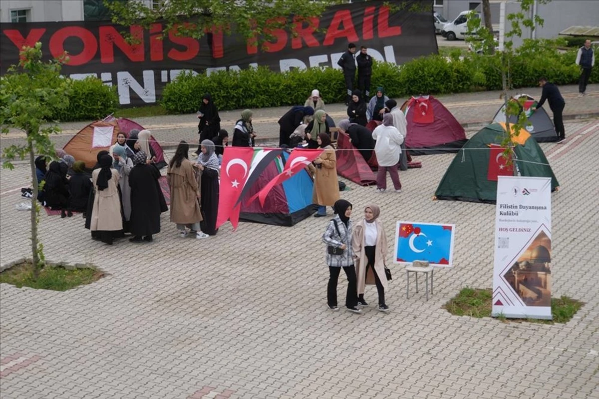 Yalova Üniversitesinde Gazze'ye Destek Protestosu